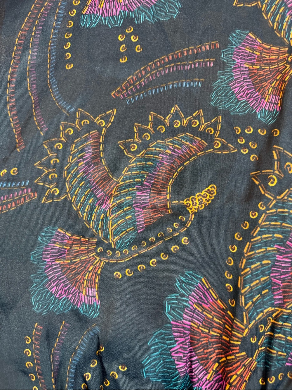 Farm Rio | Bird Pattern Wrap Dress, XL - Picture 12 of 12